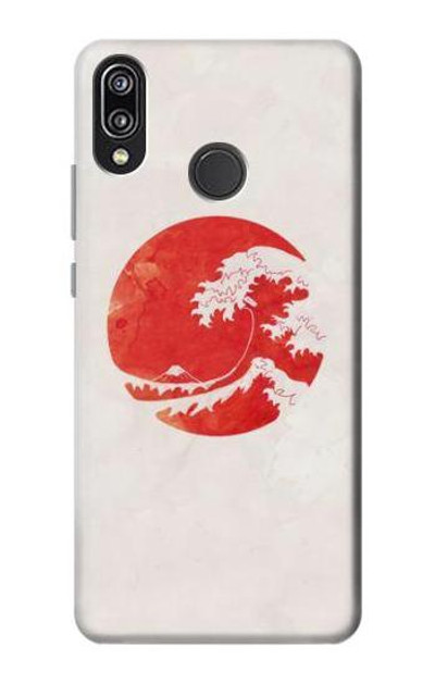 S3237 Waves Japan Flag Case Cover Custodia per Huawei P20 Lite