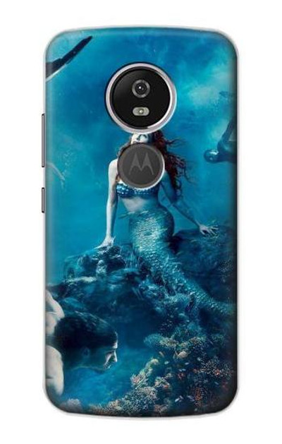 S0899 Mermaid Case Cover Custodia per Motorola Moto E5 Plus