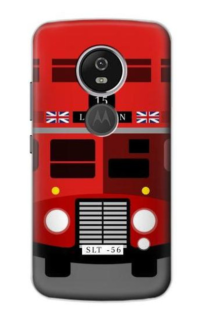 S2058 England British Double Decker Bus Case Cover Custodia per Motorola Moto E5 Plus