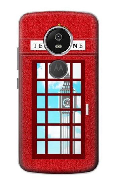 S2059 England British Telephone Box Minimalist Case Cover Custodia per Motorola Moto E5 Plus