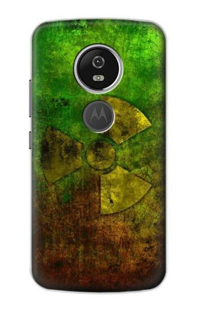 S3202 Radioactive Nuclear Hazard Symbol Case Cover Custodia per Motorola Moto E5 Plus