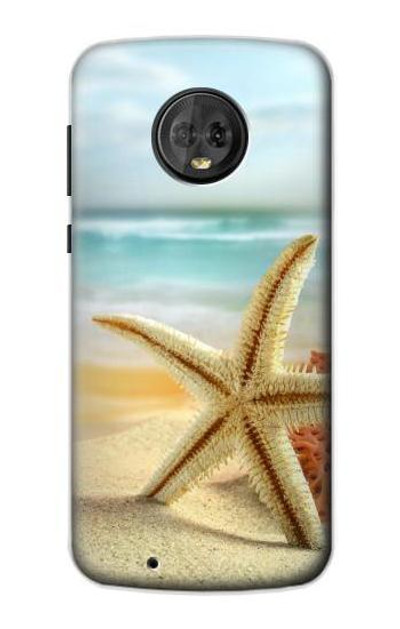 S1117 Starfish on the Beach Case Cover Custodia per Motorola Moto G6