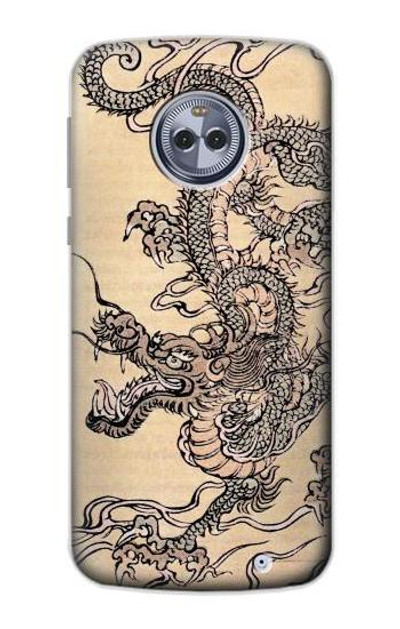 S0318 Antique Dragon Case Cover Custodia per Motorola Moto X4