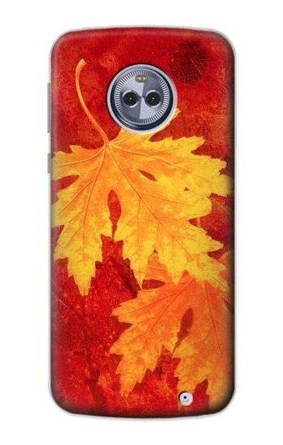 S0479 Maple Leaf Case Cover Custodia per Motorola Moto X4