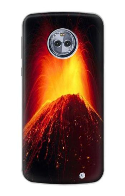 S0745 Volcano Lava Case Cover Custodia per Motorola Moto X4