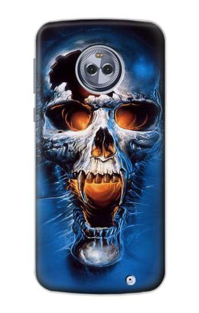 S1462 Vampire Skull Case Cover Custodia per Motorola Moto X4