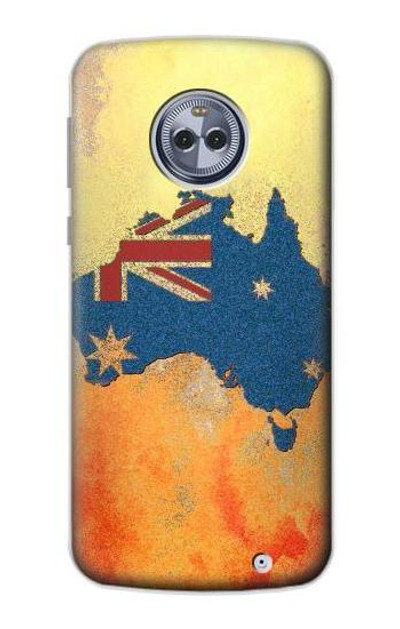 S2494 Australia Flag Map Rock Texture Case Cover Custodia per Motorola Moto X4