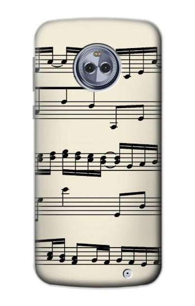 S3082 Music Sheet Case Cover Custodia per Motorola Moto X4