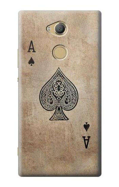 S2928 Vintage Spades Ace Card Case Cover Custodia per Sony Xperia XA2 Ultra