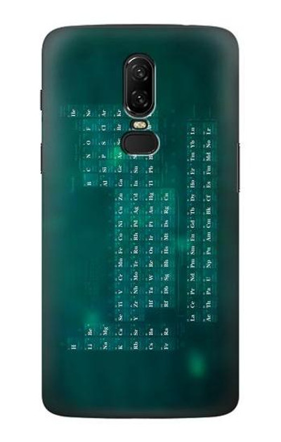 S0846 Chemistry Periodic Table Case Cover Custodia per OnePlus 6