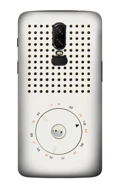 S1857 Retro Transistor Radio Case Cover Custodia per OnePlus 6