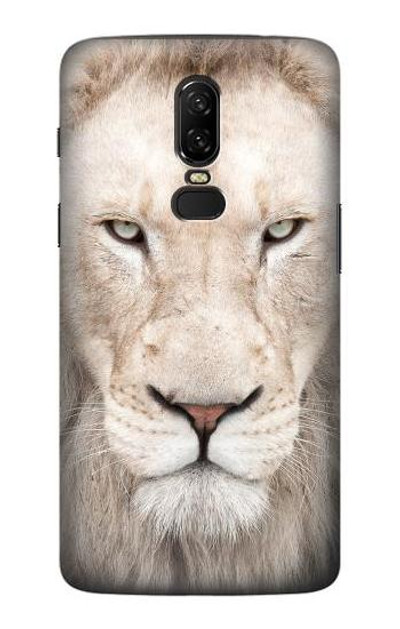 S2399 White Lion Face Case Cover Custodia per OnePlus 6