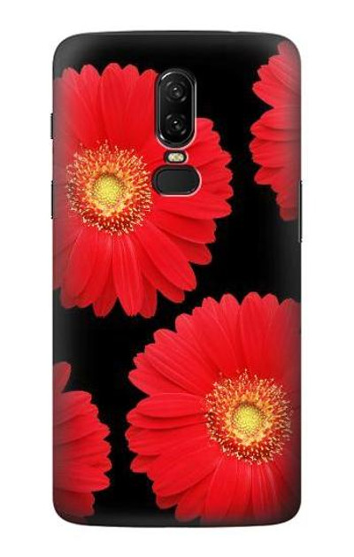 S2478 Red Daisy flower Case Cover Custodia per OnePlus 6