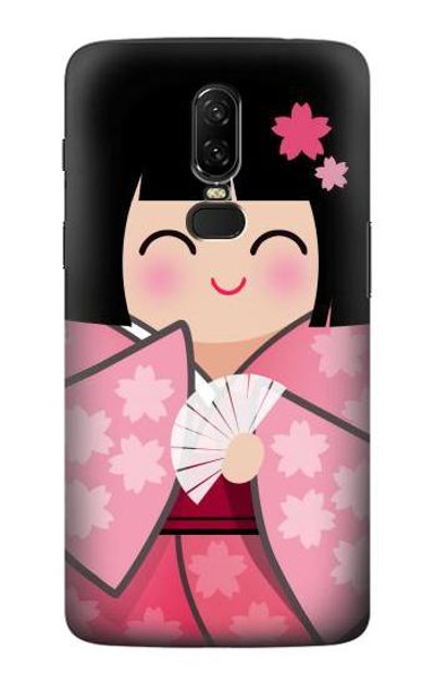 S3042 Japan Girl Hina Doll Kimono Sakura Case Cover Custodia per OnePlus 6