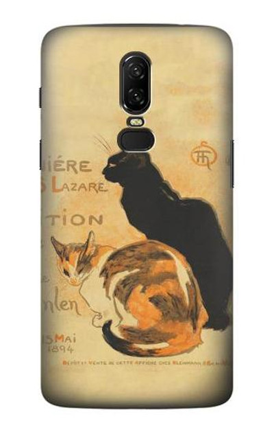 S3229 Vintage Cat Poster Case Cover Custodia per OnePlus 6