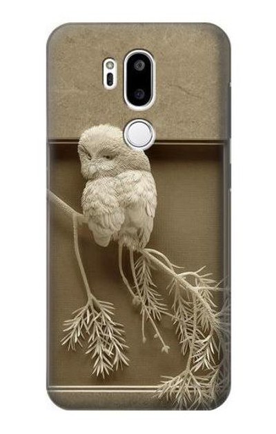 S1386 Paper Sculpture Owl Case Cover Custodia per LG G7 ThinQ