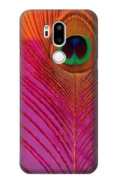 S3201 Pink Peacock Feather Case Cover Custodia per LG G7 ThinQ