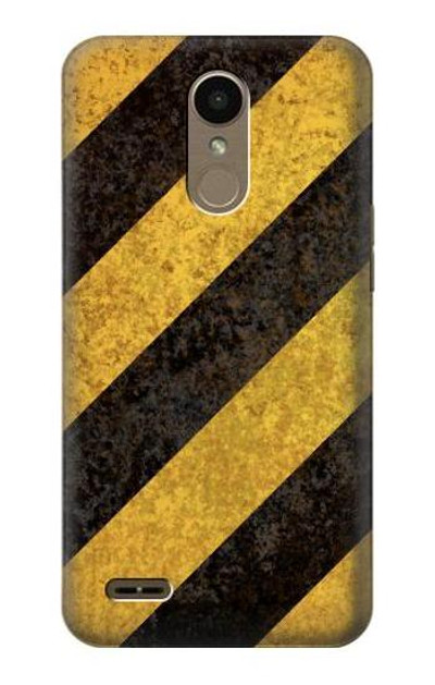 S2231 Yellow and Black Line Hazard Striped Case Cover Custodia per LG K10 (2018), LG K30