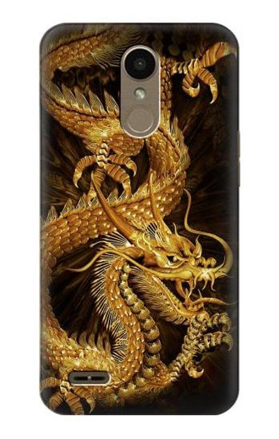 S2804 Chinese Gold Dragon Printed Case Cover Custodia per LG K10 (2018), LG K30