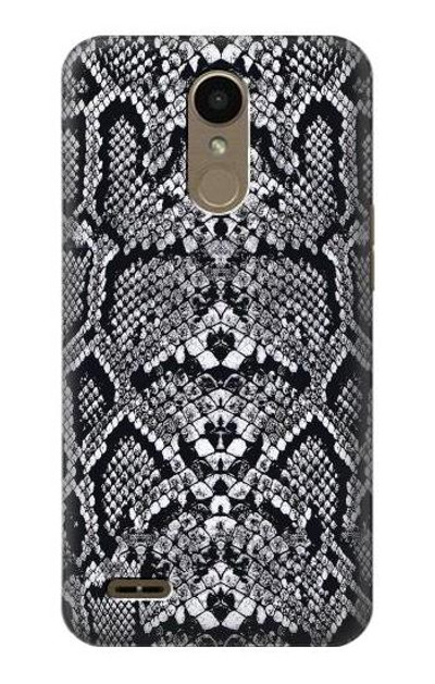 S2855 White Rattle Snake Skin Graphic Printed Case Cover Custodia per LG K10 (2018), LG K30