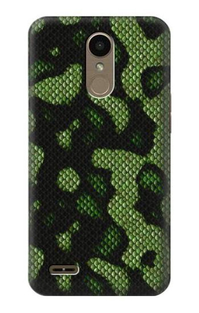 S2877 Green Snake Skin Graphic Printed Case Cover Custodia per LG K10 (2018), LG K30