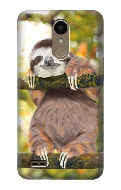 S3138 Cute Baby Sloth Paint Case Cover Custodia per LG K10 (2018), LG K30