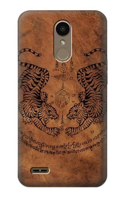 S3209 Sak Yant Twin Tiger Case Cover Custodia per LG K10 (2018), LG K30