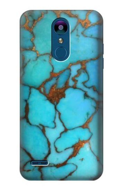 S2685 Aqua Turquoise Gemstone Graphic Printed Case Cover Custodia per LG K8 (2018)