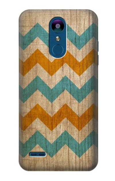 S3033 Vintage Wood Chevron Graphic Printed Case Cover Custodia per LG K8 (2018)