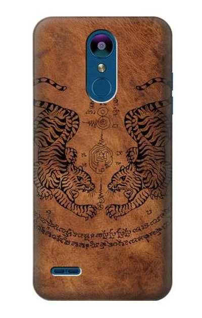 S3209 Sak Yant Twin Tiger Case Cover Custodia per LG K8 (2018)