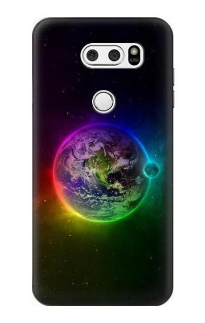 S2570 Colorful Planet Case Cover Custodia per LG V30, LG V30 Plus, LG V30S ThinQ, LG V35, LG V35 ThinQ