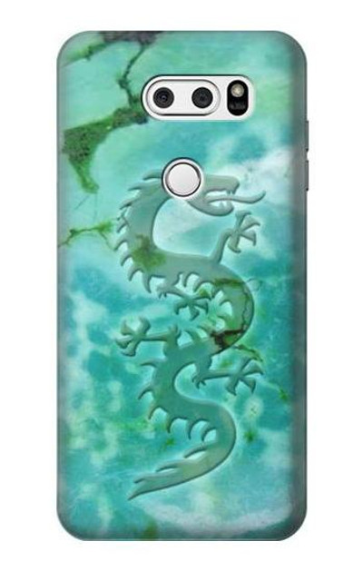 S2653 Dragon Green Turquoise Stone Graphic Case Cover Custodia per LG V30, LG V30 Plus, LG V30S ThinQ, LG V35, LG V35 ThinQ