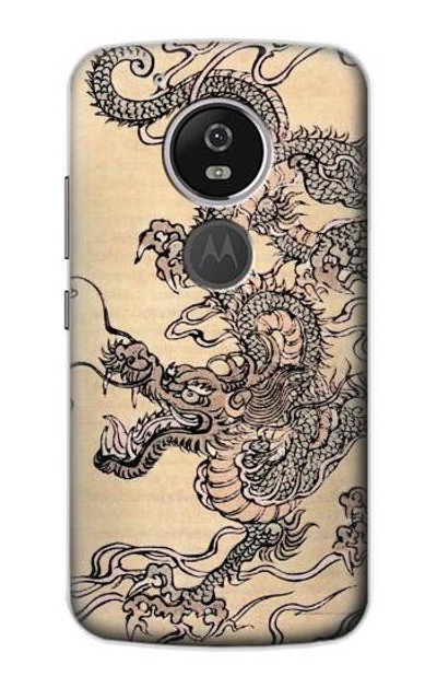 S0318 Antique Dragon Case Cover Custodia per Motorola Moto G6 Play, Moto G6 Forge, Moto E5