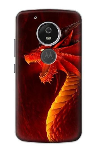 S0526 Red Dragon Case Cover Custodia per Motorola Moto G6 Play, Moto G6 Forge, Moto E5