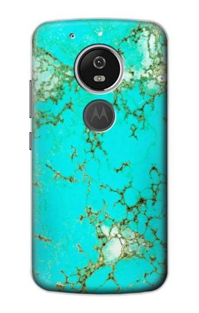 S2377 Turquoise Gemstone Texture Graphic Printed Case Cover Custodia per Motorola Moto G6 Play, Moto G6 Forge, Moto E5