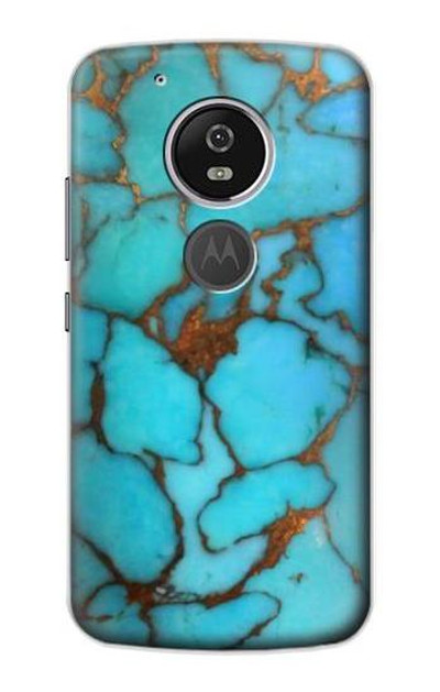 S2685 Aqua Turquoise Gemstone Graphic Printed Case Cover Custodia per Motorola Moto G6 Play, Moto G6 Forge, Moto E5