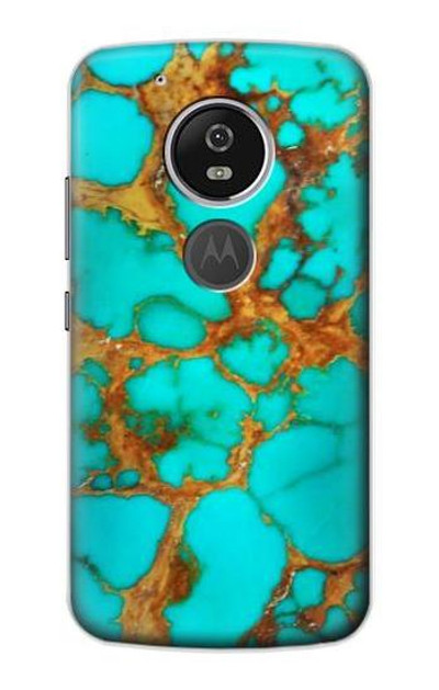 S2688 Aqua Copper Turquoise Gemstone Graphic Case Cover Custodia per Motorola Moto G6 Play, Moto G6 Forge, Moto E5