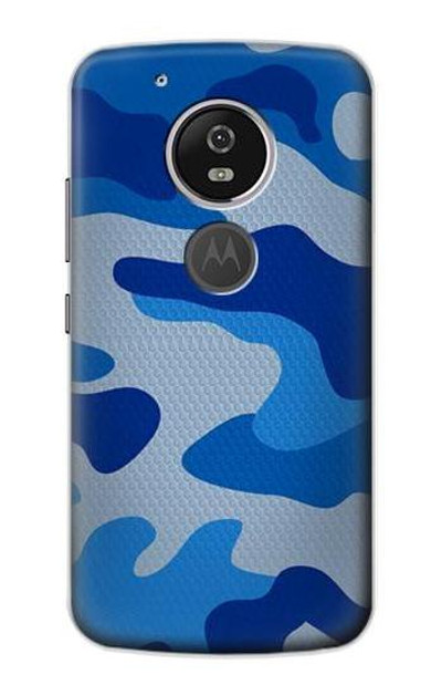 S2958 Army Blue Camo Camouflage Case Cover Custodia per Motorola Moto G6 Play, Moto G6 Forge, Moto E5