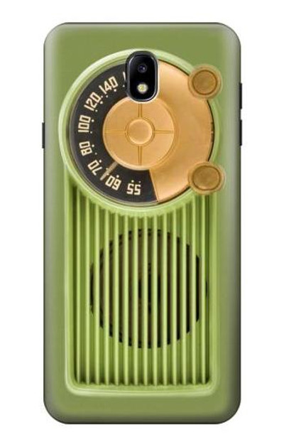 S2656 Vintage Bakelite Radio Green Case Cover Custodia per Samsung Galaxy J7 (2018), J7 Aero, J7 Top, J7 Aura, J7 Crown, J7 Refine, J7 Eon, J7 V 2nd Gen, J7 Star