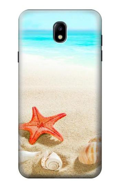 S3212 Sea Shells Starfish Beach Case Cover Custodia per Samsung Galaxy J7 (2018), J7 Aero, J7 Top, J7 Aura, J7 Crown, J7 Refine, J7 Eon, J7 V 2nd Gen, J7 Star