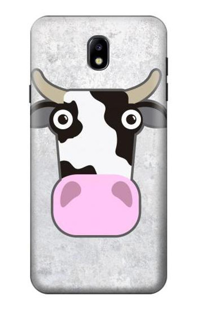 S3257 Cow Cartoon Case Cover Custodia per Samsung Galaxy J7 (2018), J7 Aero, J7 Top, J7 Aura, J7 Crown, J7 Refine, J7 Eon, J7 V 2nd Gen, J7 Star