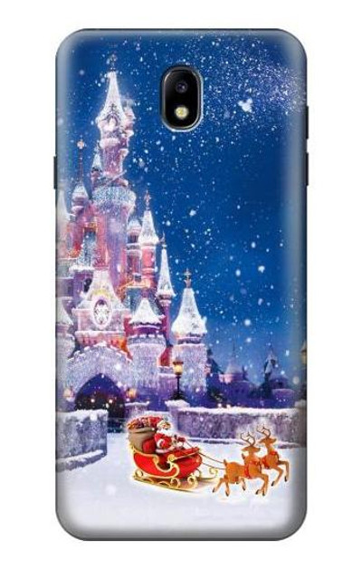 S3282 Santa Xmas Castle Case Cover Custodia per Samsung Galaxy J7 (2018), J7 Aero, J7 Top, J7 Aura, J7 Crown, J7 Refine, J7 Eon, J7 V 2nd Gen, J7 Star