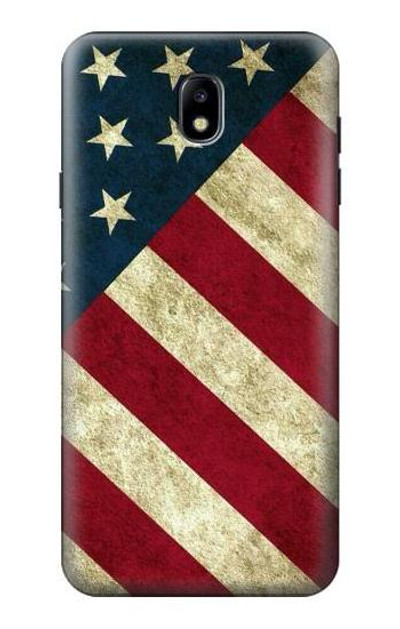 S3295 US National Flag Case Cover Custodia per Samsung Galaxy J7 (2018), J7 Aero, J7 Top, J7 Aura, J7 Crown, J7 Refine, J7 Eon, J7 V 2nd Gen, J7 Star