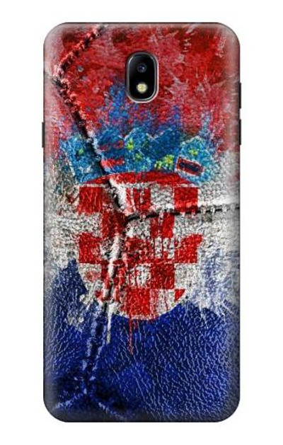 S3313 Croatia Flag Vintage Football Graphic Case Cover Custodia per Samsung Galaxy J7 (2018), J7 Aero, J7 Top, J7 Aura, J7 Crown, J7 Refine, J7 Eon, J7 V 2nd Gen, J7 Star