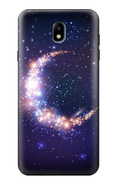 S3324 Crescent Moon Galaxy Case Cover Custodia per Samsung Galaxy J7 (2018), J7 Aero, J7 Top, J7 Aura, J7 Crown, J7 Refine, J7 Eon, J7 V 2nd Gen, J7 Star