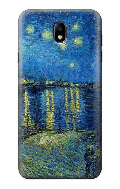 S3336 Van Gogh Starry Night Over the Rhone Case Cover Custodia per Samsung Galaxy J7 (2018), J7 Aero, J7 Top, J7 Aura, J7 Crown, J7 Refine, J7 Eon, J7 V 2nd Gen, J7 Star