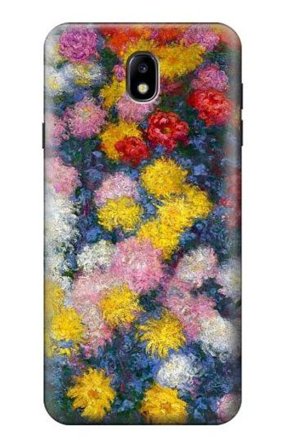 S3342 Claude Monet Chrysanthemums Case Cover Custodia per Samsung Galaxy J7 (2018), J7 Aero, J7 Top, J7 Aura, J7 Crown, J7 Refine, J7 Eon, J7 V 2nd Gen, J7 Star