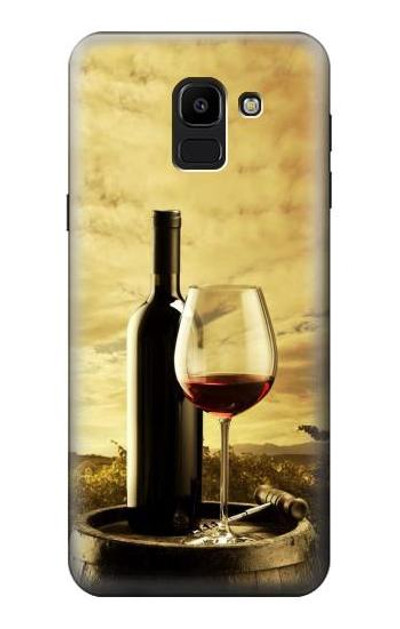 S2042 A Grape Vineyard Grapes Bottle Red Wine Case Cover Custodia per Samsung Galaxy J6 (2018)