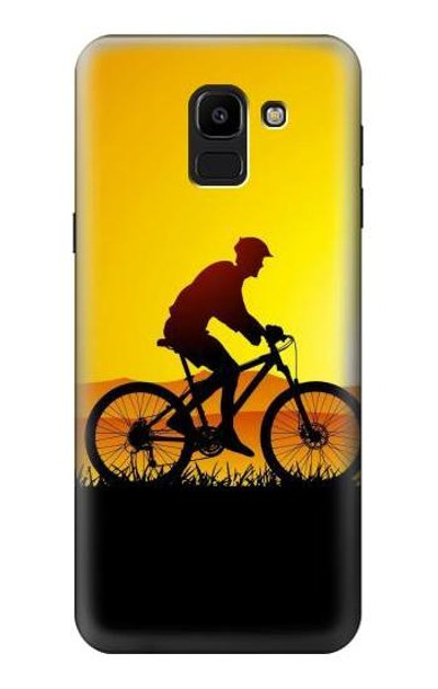 S2385 Bicycle Bike Sunset Case Cover Custodia per Samsung Galaxy J6 (2018)