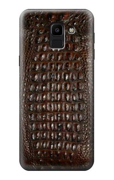 S2850 Brown Skin Alligator Graphic Printed Case Cover Custodia per Samsung Galaxy J6 (2018) S2850 Brown Skin Alligator Graphic Printed Case Cover Custodia per Samsung Galaxy J6 (2018)